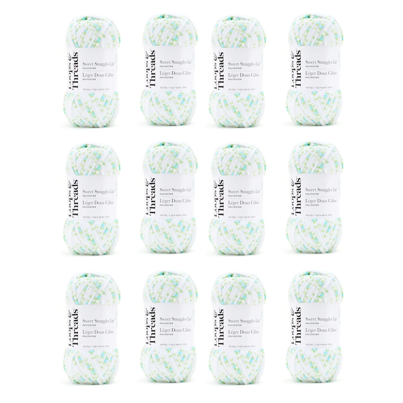 12 Pack: Sweet Snuggles Lite Blossom™ Yarn by Loops & Threads